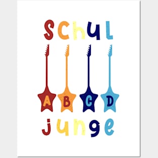 Schuljunge ABCD Rockstar T shirt Posters and Art